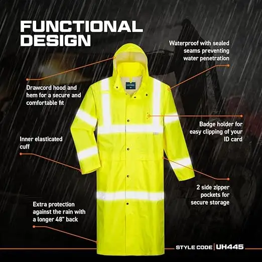 Portwest UH445 Men Classic Raincoat - 616njkhgkql._ac_sx522_